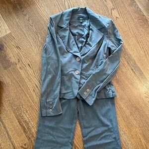 Gray pant and jacket suit
